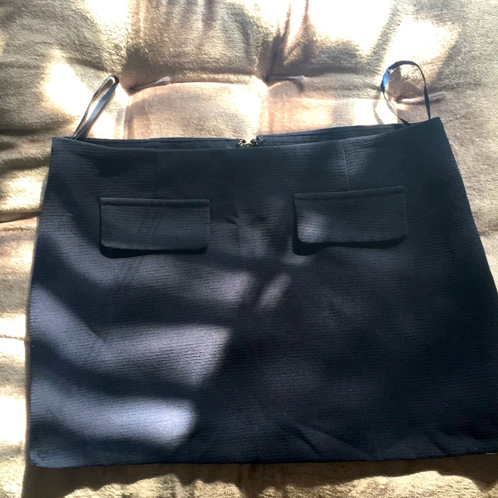 Navy blue mini skirt